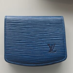 Louis Vuitton Blue Epi Leather Coin Case